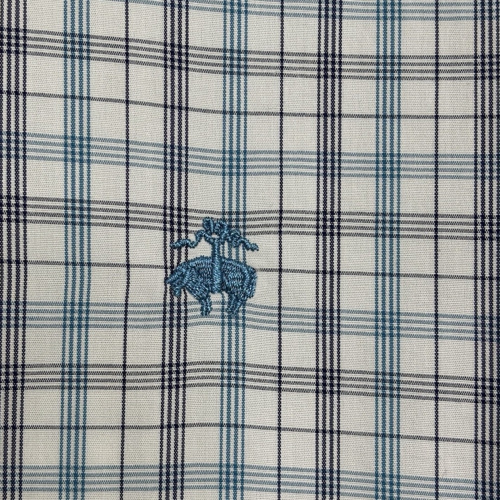Brooks Brothers Regent Original Polo Men's Size Large Blue Plaid 100% Cotton - Picture 4 of 5